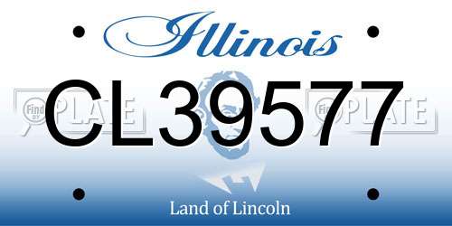 CL39577 Illinois License Plate