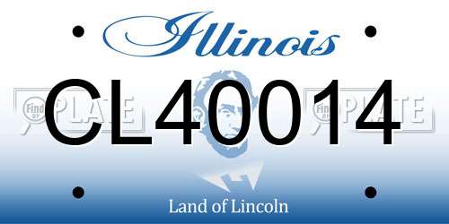 CL40014 Illinois License Plate