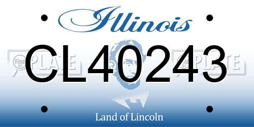 CL40243 Illinois License Plate