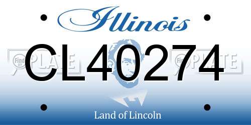 CL40274 Illinois License Plate