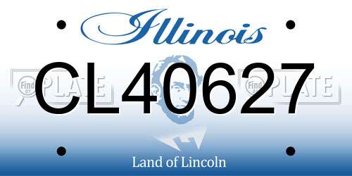 CL40627 Illinois License Plate