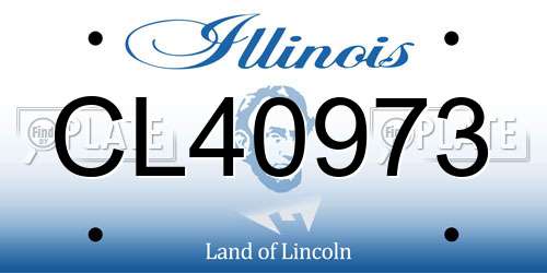 CL40973 Illinois License Plate