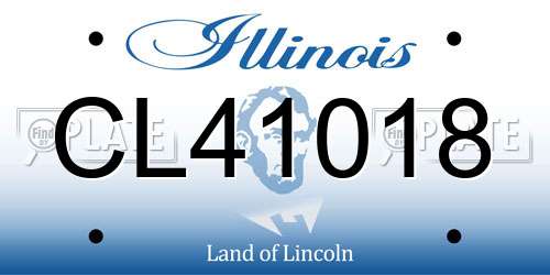 CL41018 Illinois License Plate