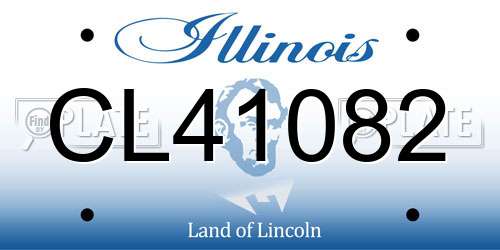 CL41082 Illinois License Plate