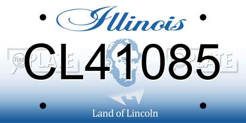 CL41085 Illinois License Plate