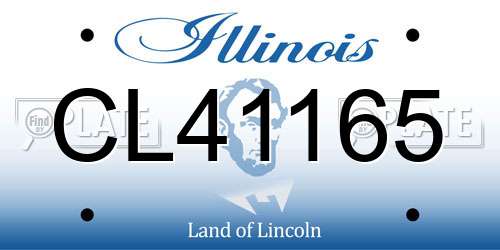CL41165 Illinois License Plate
