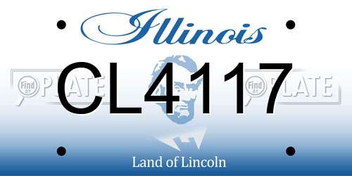 CL4117 Illinois License Plate