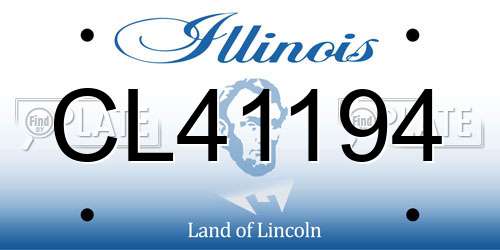 CL41194 Illinois License Plate