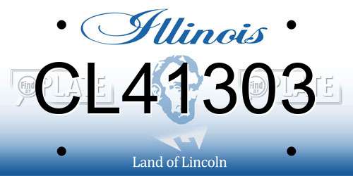 CL41303 Illinois License Plate