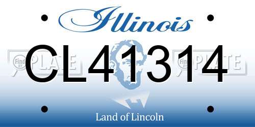 CL41314 Illinois License Plate