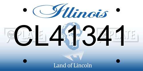 CL41341 Illinois License Plate