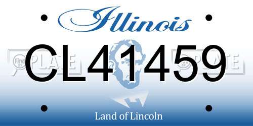 CL41459 Illinois License Plate