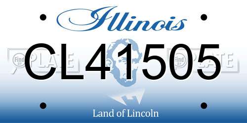CL41505 Illinois License Plate