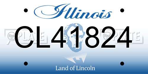 CL41824 Illinois License Plate