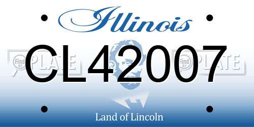 CL42007 Illinois License Plate