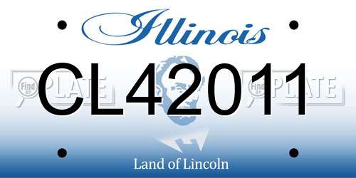 CL42011 Illinois License Plate