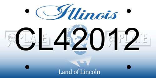 CL42012 Illinois License Plate