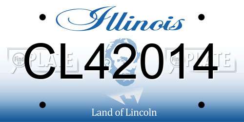 CL42014 Illinois License Plate