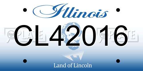 CL42016 Illinois License Plate