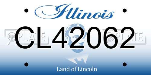 CL42062 Illinois License Plate