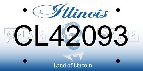 CL42093 Illinois License Plate