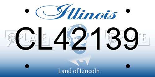 CL42139 Illinois License Plate