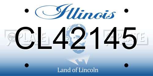 CL42145 Illinois License Plate