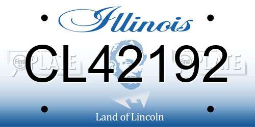 CL42192 Illinois License Plate