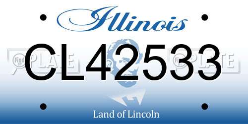 CL42533 Illinois License Plate