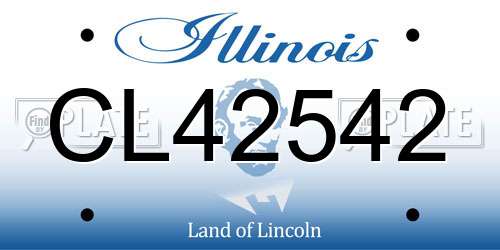 CL42542 Illinois License Plate