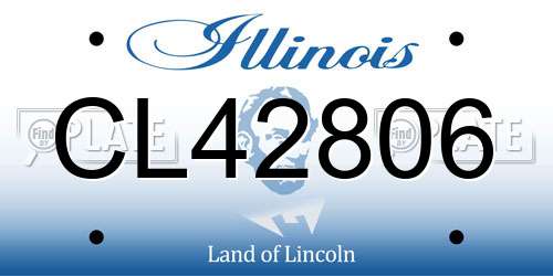 CL42806 Illinois License Plate