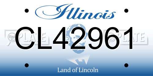 CL42961 Illinois License Plate