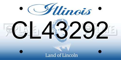 CL43292 Illinois License Plate