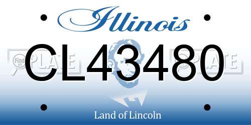 CL43480 Illinois License Plate
