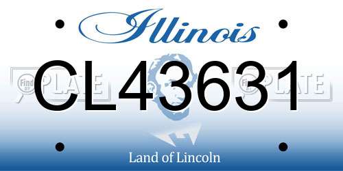 CL43631 Illinois License Plate