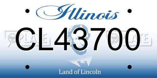 CL43700 Illinois License Plate