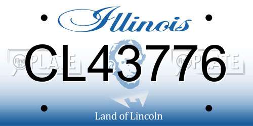 CL43776 Illinois License Plate