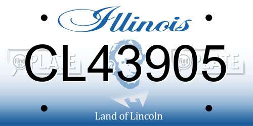 CL43905 Illinois License Plate
