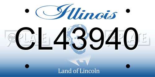 CL43940 Illinois License Plate
