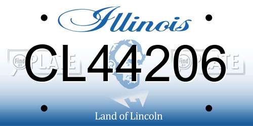 CL44206 Illinois License Plate