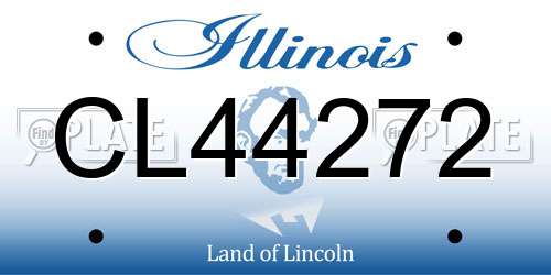 CL44272 Illinois License Plate