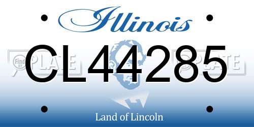 CL44285 Illinois License Plate