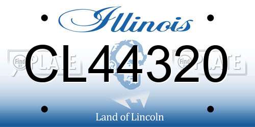 CL44320 Illinois License Plate