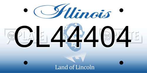 CL44404 Illinois License Plate