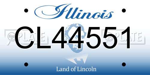 CL44551 Illinois License Plate