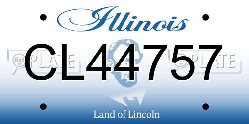 CL44757 Illinois License Plate