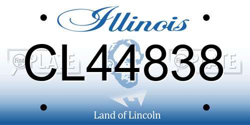 CL44838 Illinois License Plate