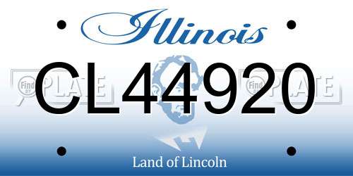 CL44920 Illinois License Plate