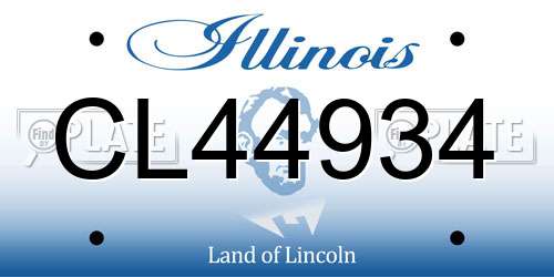 CL44934 Illinois License Plate