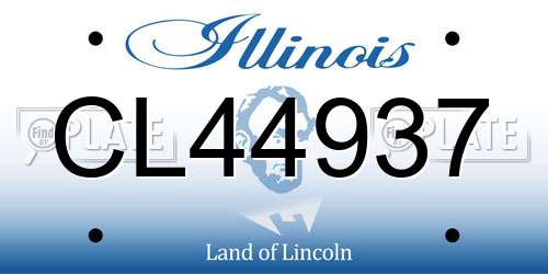 CL44937 Illinois License Plate